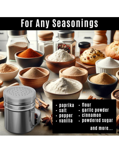 Juego de 4 Sacudidores de Sal y Pimienta CUSINIUM 10oz Acero Inoxidable