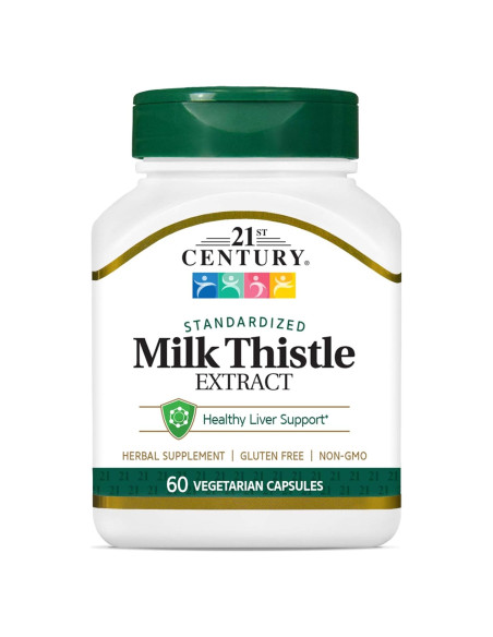 Extracto de Cardo Mariano 21st Century 60 Cápsulas Veganas