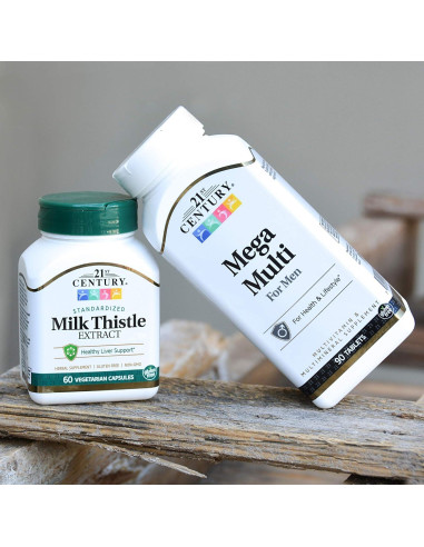 Extracto de Cardo Mariano 21st Century 60 Cápsulas Veganas
