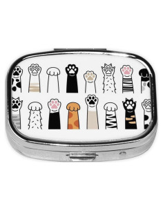 Caja de Pastillas Metálica ZALAAUO 2 Compartimentos 5.6x4.1cm