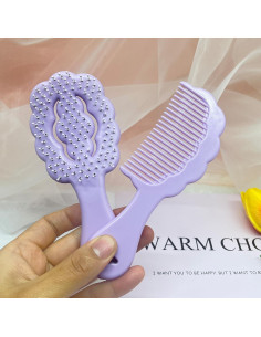 Conjunto Mini Cepillo y Peine Húmedo Lyaiwever 2 Piezas 2