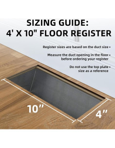 Rejilla de suelo 10 x 25 cm BYEWIRE - Paquete de 3 ajustables 2