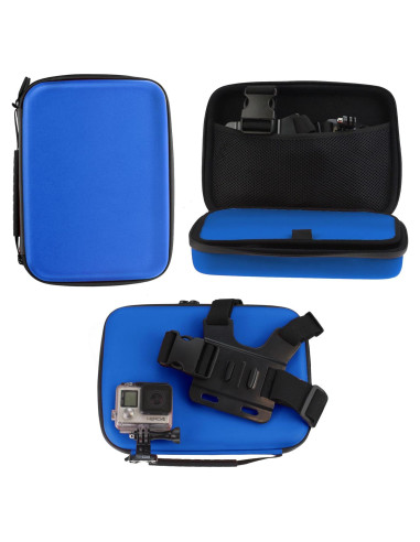Funda Dura Resistente Navitech Azul para Cámara de Acción Eken H7 Pro