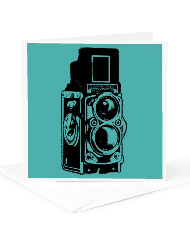 Tarjetas de Felicitación 3dRose - Cámara Vintage TLR - Paquete 6