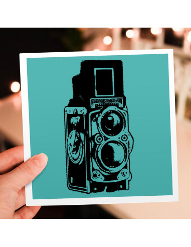 Tarjetas de Felicitación 3dRose - Cámara Vintage TLR - Paquete 6
