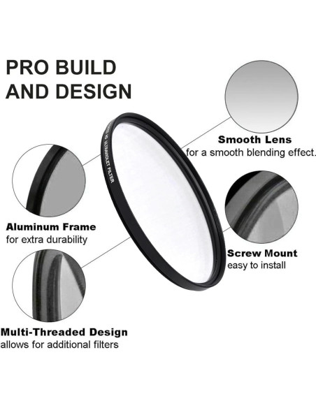 Filtro UV Acuvar 58mm para Lentes de Cámara DSLR y Sin Espejo