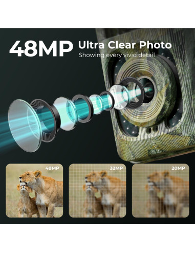 Cámara de Sendero K&F Concept 4K 48MP con Visión Nocturna