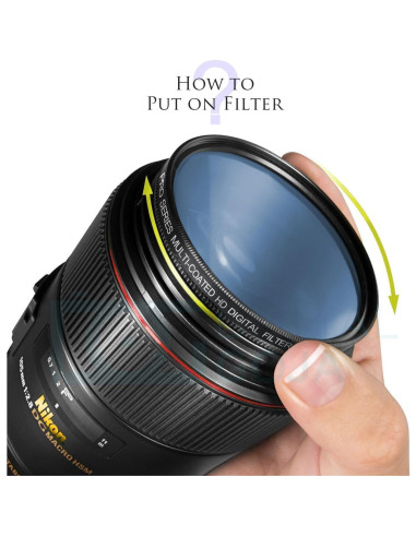 Filtro UV Acuvar 58mm para Lentes de Cámara DSLR y Sin Espejo