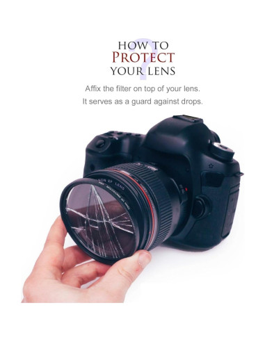 Filtro UV Acuvar 58mm para Lentes de Cámara DSLR y Sin Espejo