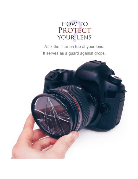 Filtro UV Acuvar 58mm para Lentes de Cámara DSLR y Sin Espejo