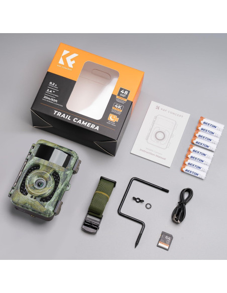 Cámara de Sendero K&F Concept 4K 48MP con Visión Nocturna