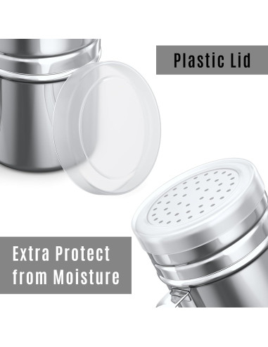 Juego de 4 Sacudidores de Sal y Pimienta CUSINIUM 10oz Acero Inoxidable