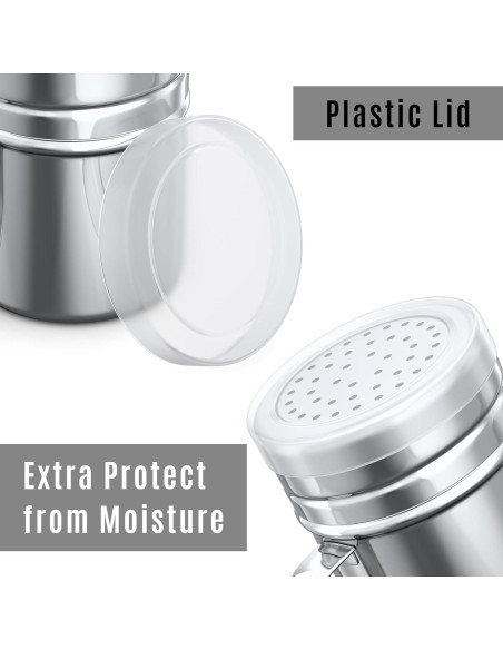 Juego de 4 Sacudidores de Sal y Pimienta CUSINIUM 10oz Acero Inoxidable