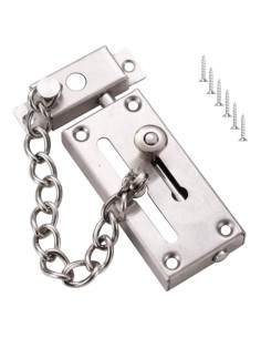 Cierre de Pestillo Deslizante ZR de Acero Inoxidable Plata