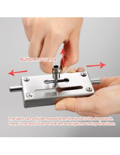 Cierre de Pestillo Deslizante ZR de Acero Inoxidable Plata 2