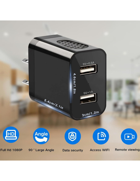 Cámara Nanny Wifi 1080P Recsentry - Cargador Oculto 90