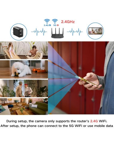 Cámara Nanny Wifi 1080P Recsentry - Cargador Oculto 90