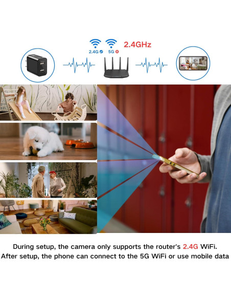 Cámara Nanny Wifi 1080P Recsentry - Cargador Oculto 90