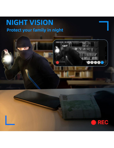 Cargador de Cámara Oculta LIZVIE con Visión Nocturna 1080P