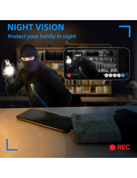 Cargador de Cámara Oculta LIZVIE con Visión Nocturna 1080P