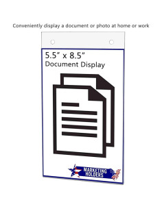 Soporte de Carteles de Pared Acrílico 14 cm x 21.6 cm con Hardware 2