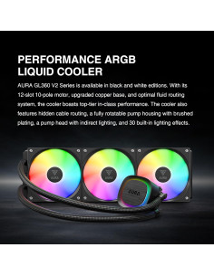 GAMDIAS AURA GLV2 Enfriador Líquido 360mm ARGB PWM Negro 2