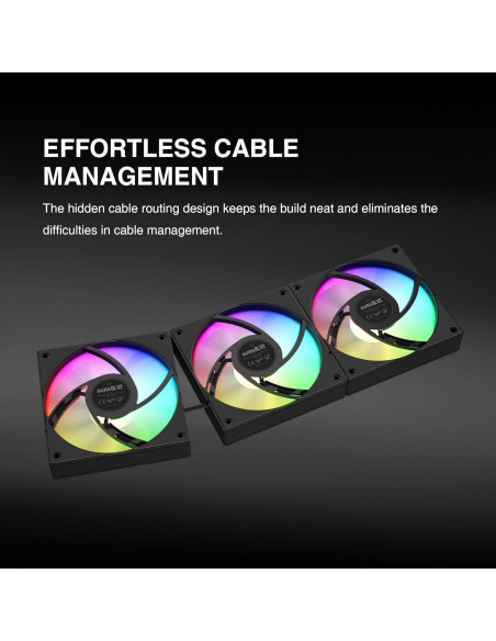 GAMDIAS AURA GLV2 Enfriador Líquido 360mm ARGB PWM Negro