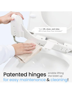 Bidet LUXE NEO 320 Plus - Agua Caliente, Doble Boquilla, Cromo 2