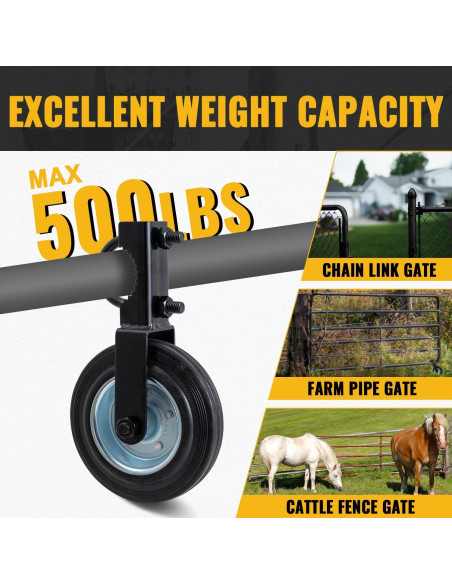 Ruedas de Puerta VIVIDA 6" (15.24 cm) para Tubo Metálico, 2 PCS