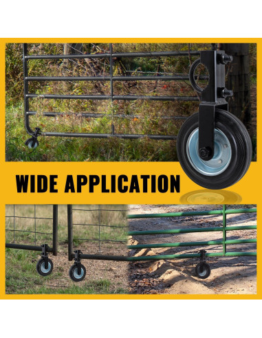 Ruedas de Puerta VIVIDA 6" (15.24 cm) para Tubo Metálico, 2 PCS