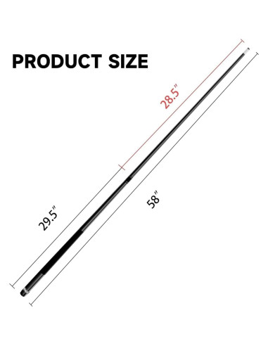 Palo de Billar GSE 58" Fibra de Vidrio 510g a 600g