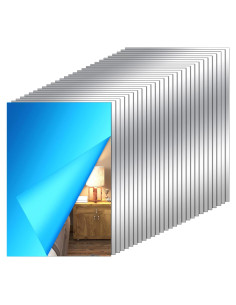 80 Hojas de Espejo Autoadhesivas Tuanse 10x15 cm Plata