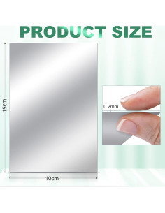 80 Hojas de Espejo Autoadhesivas Tuanse 10x15 cm Plata 2