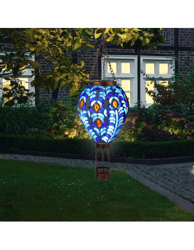 Linterna Solar de Globo Aerostático VOREEN con Diseño de Pavo Real