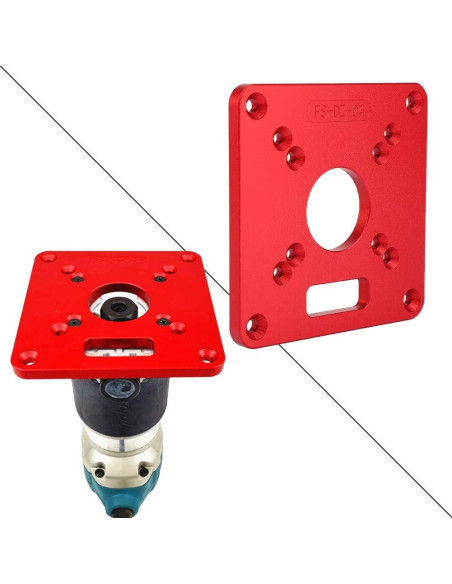 Placa de Inserción para Mesa de Router Eujgoov Aluminio 120x120mm