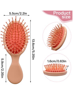 Mini Cepillos Desenredantes de Viaje Goiio - 6 Piezas Multicolor 2