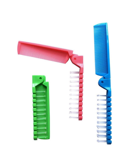 Juego de 3 Cepillos de Viaje Plegables FonteeUS - Verde/Rosa/Azul Juego de 3 Cepillos de Viaje Plegables FonteeUS - Verde/Rosa/Azul