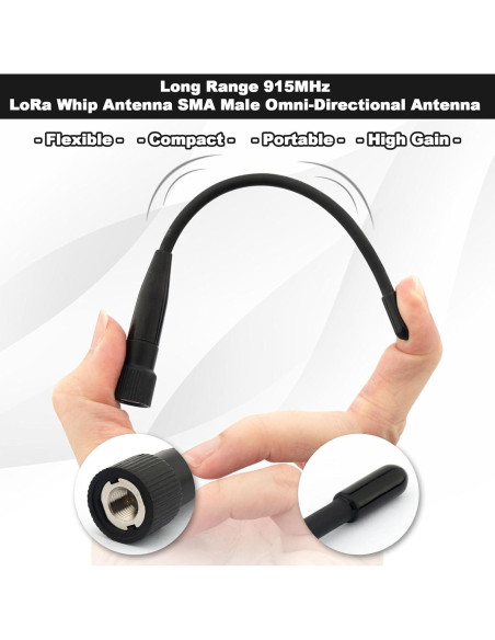 Antena de Pala 10dBi Kaunosta 17cm LoRa 915MHz SMA Macho