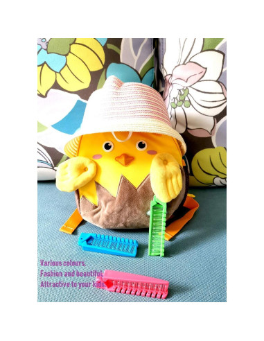 Juego de 3 Cepillos de Viaje Plegables FonteeUS - Verde/Rosa/Azul