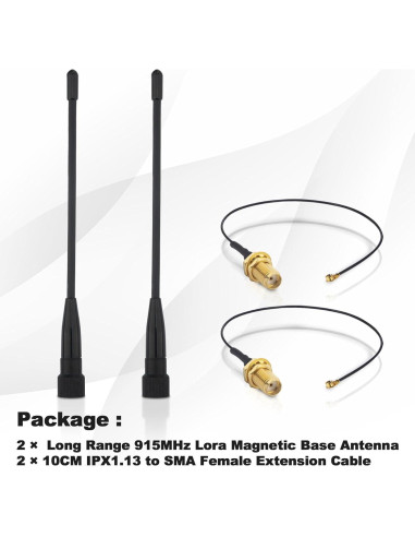 Antena de Pala 10dBi Kaunosta 17cm LoRa 915MHz SMA Macho