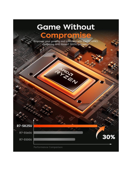 Laptop KAIGERR TX16PRO 16" AMD Ryzen 7 16GB RAM 512GB SSD