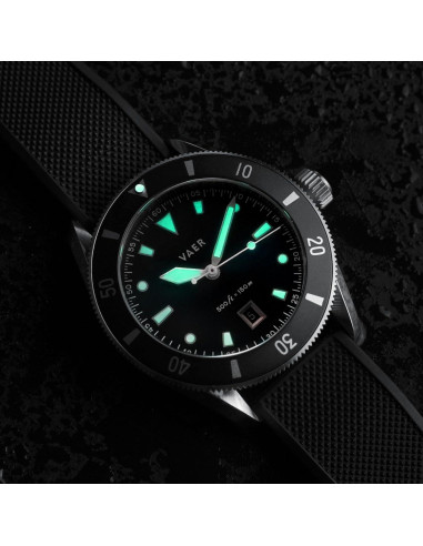 Reloj de buceo Vaer DS2 Quartz 39mm 15ATM con correas