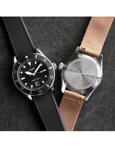 Reloj de buceo Vaer DS2 Quartz 39mm 15ATM con correas