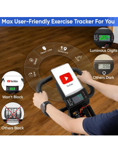 Bicicleta de Ejercicio Plegable YYFITT con Pantalla Luminosa 2