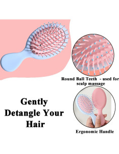 Paquete de 12 Mini Cepillos Húmedos AESPAKO para Cabello 2