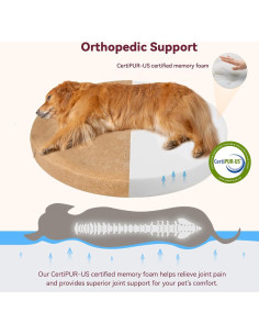 Cama para Perros Grandes Tail&Tale Donut Autocalentable Beige 2