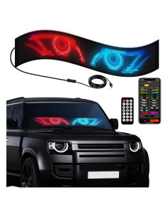 Cartel LED programable CarPanidic 58.4x12.7cm negro