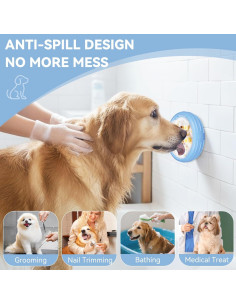 Tazón de Lamer Animire Azul Bebé L - Silicona Antideslizante 2