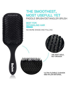 Set de 4 Cepillos Desenredantes Balon para Todo Tipo de Cabello 2