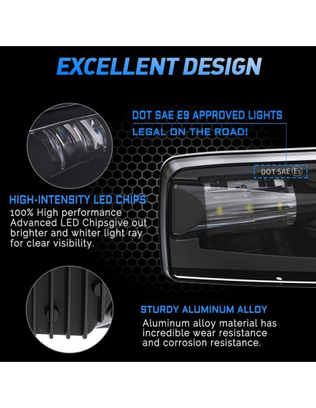 Luces Antiniebla LED Z-OFFROAD para Silverado y GMC - Negras